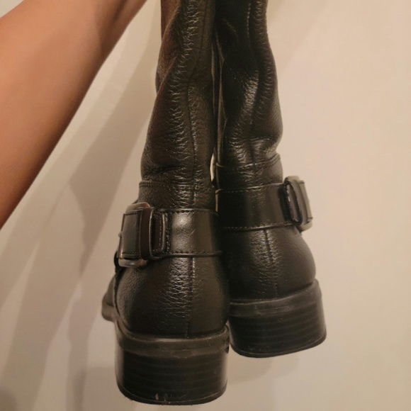 Pebbled Leather "Jamisono" Moto-style Riding Boots by Nine West - Picture 5 of 10